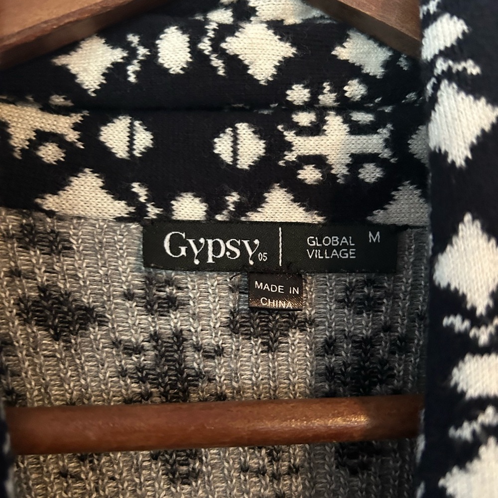 Gypsy05 Orvieto Drape Cardigan | Reversible Knit | Boho Layering Piece | Med - Picture 3 of 6